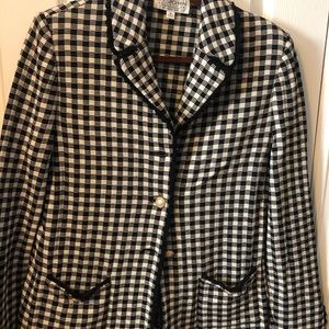 St. John blazer. Size 12. Black and white checks.